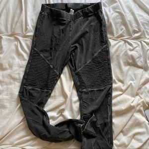 H&M grey moto leggings
